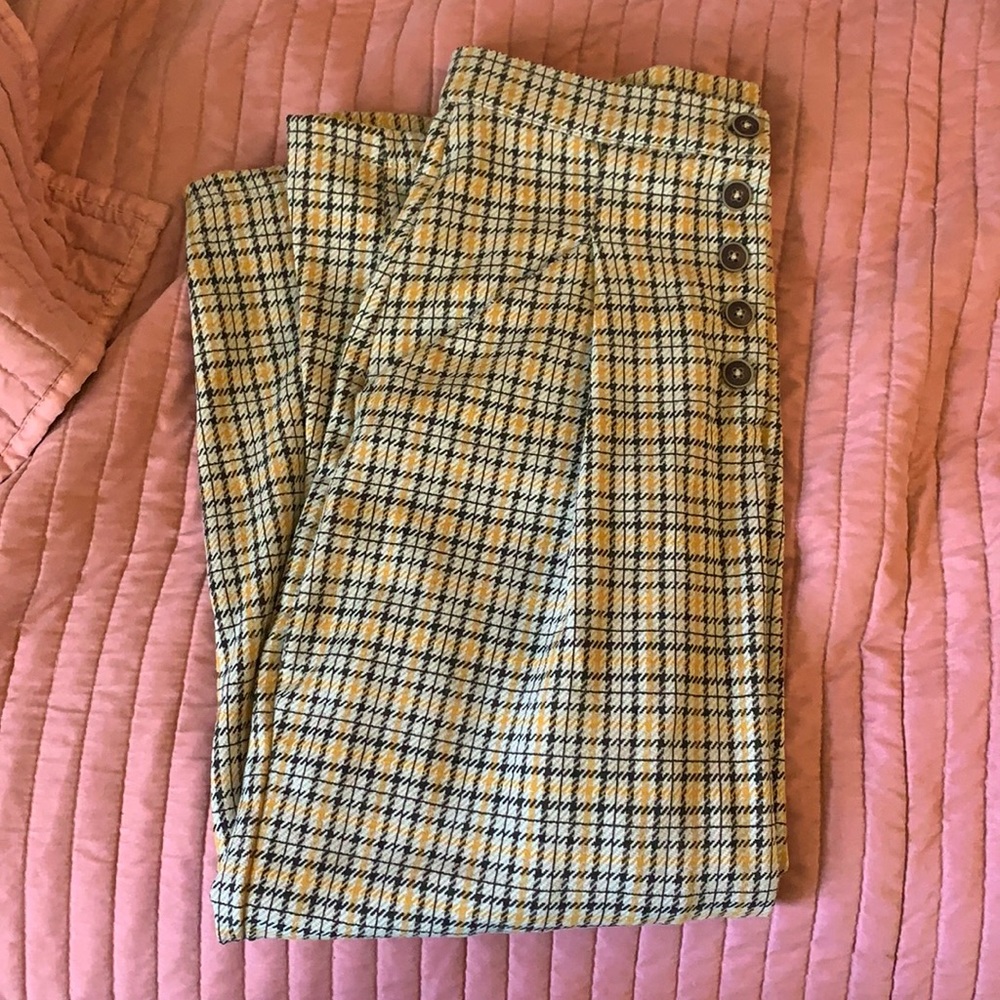 Plaid free people pants